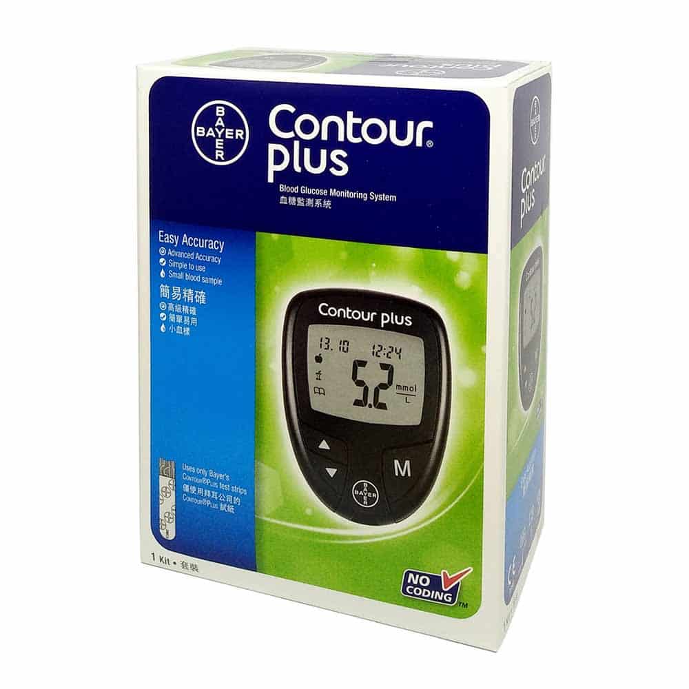 Bayer Contour Plus Blood Glucose Monitoring Start Pack With Free 25s ...