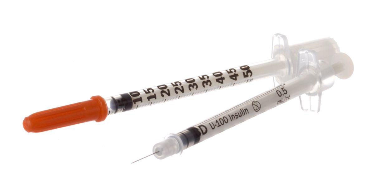BD Micro Fine+ 0.5ml Insulin Syringe &  Needle 30g x 8mm ...