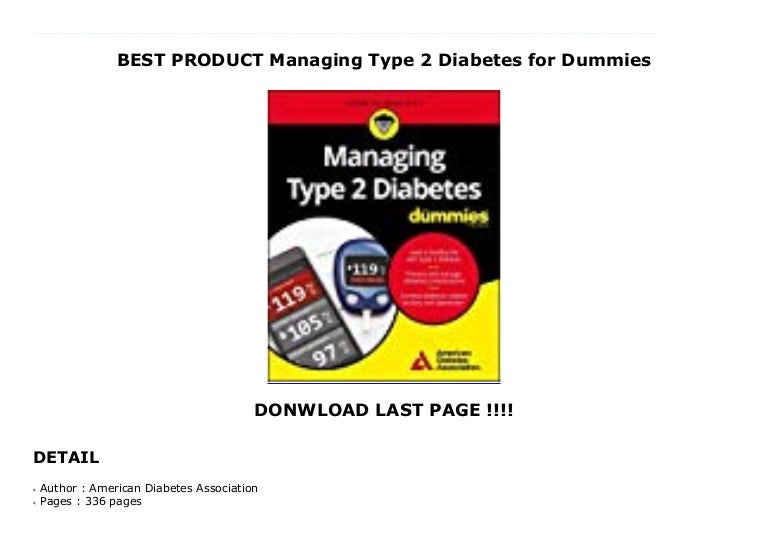 BEST PRODUCT Managing Type 2 Diabetes for Dummies