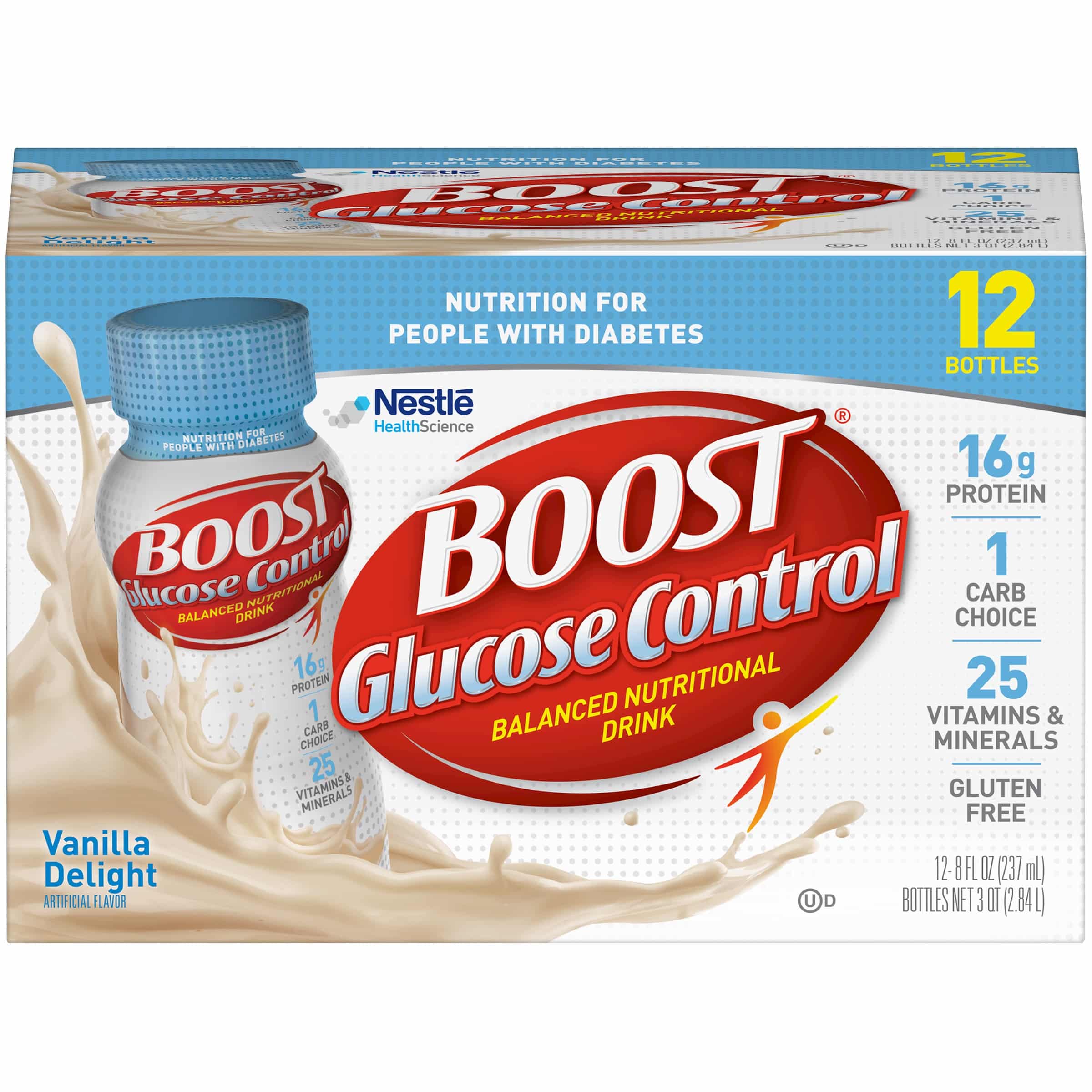 Boost Glucose Control Balanced Nutritional Drink Vanilla Delight 8 fl ...