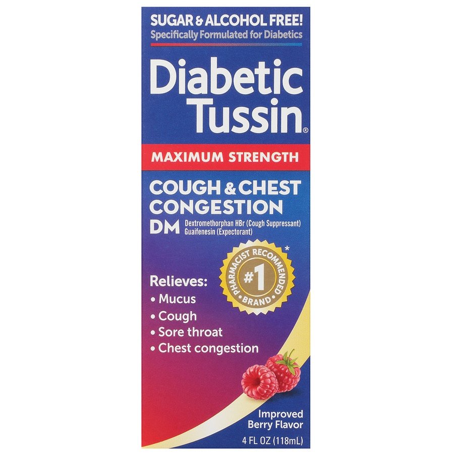 Diabetic Tussin DM Cough Suppressant &  Expectorant Liquid