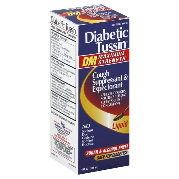 Diabetic Tussin DM Maximum Strength Liquid Cough Suppressant And ...