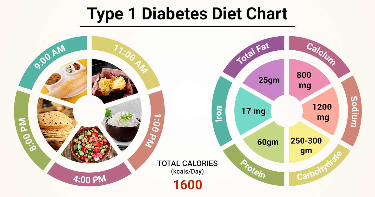 Diet Chart For type 1 diabetes Patient, Type 1 Diabetes Diet chart ...