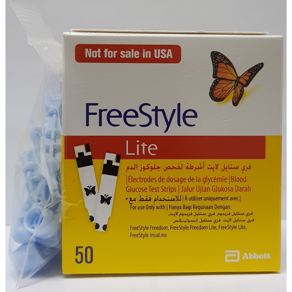 FreeStyle Lite Blood Glucose Test Strips (50