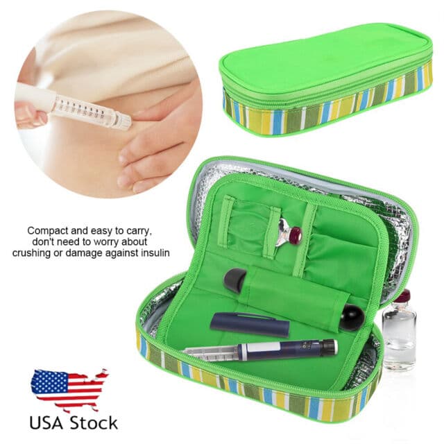 Green Insulin Pen Case Pouch Cooler Diabetic Pocket Cooling Protector ...