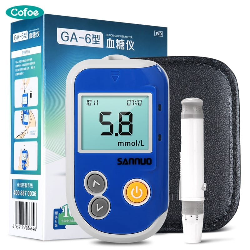 Household Sannuo GA 6 Blood Glucose Meter Free Code Diabetic Monitor ...
