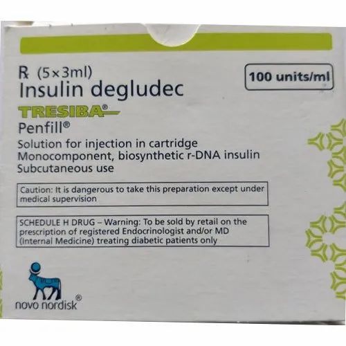 Insulin Degludec Tresiba Penfill, Pack Size: 5x3 mL, Rs 3800 /unit