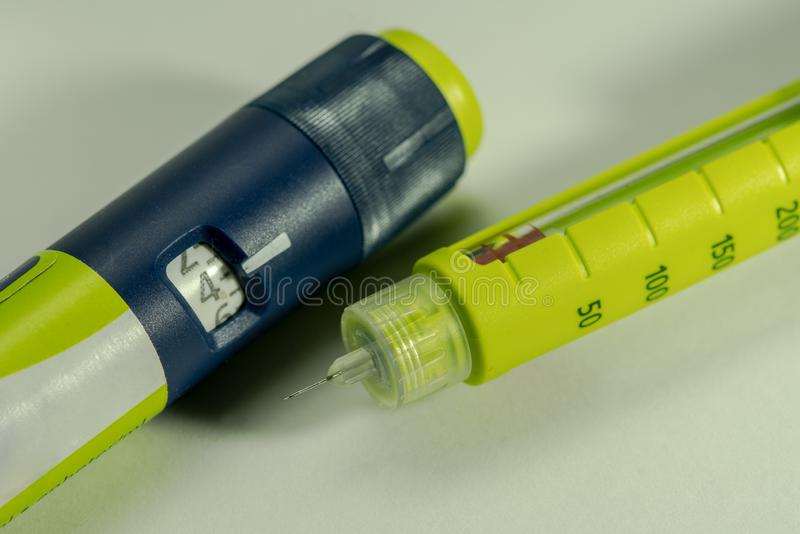Insulin Syringe Injector Pen Stock Photo