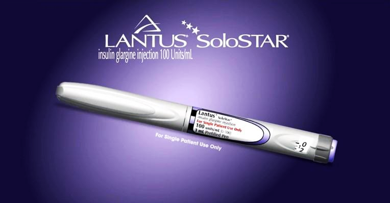 LANTUS 100 Units / mL ( insulin glargine ) 5 cartridges