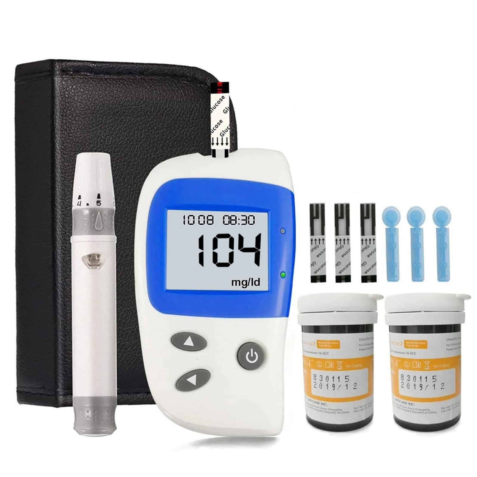 Lixada Blood Sugar Test Kit, Diabetes Blood Glucose Meter Monitor Kit ...