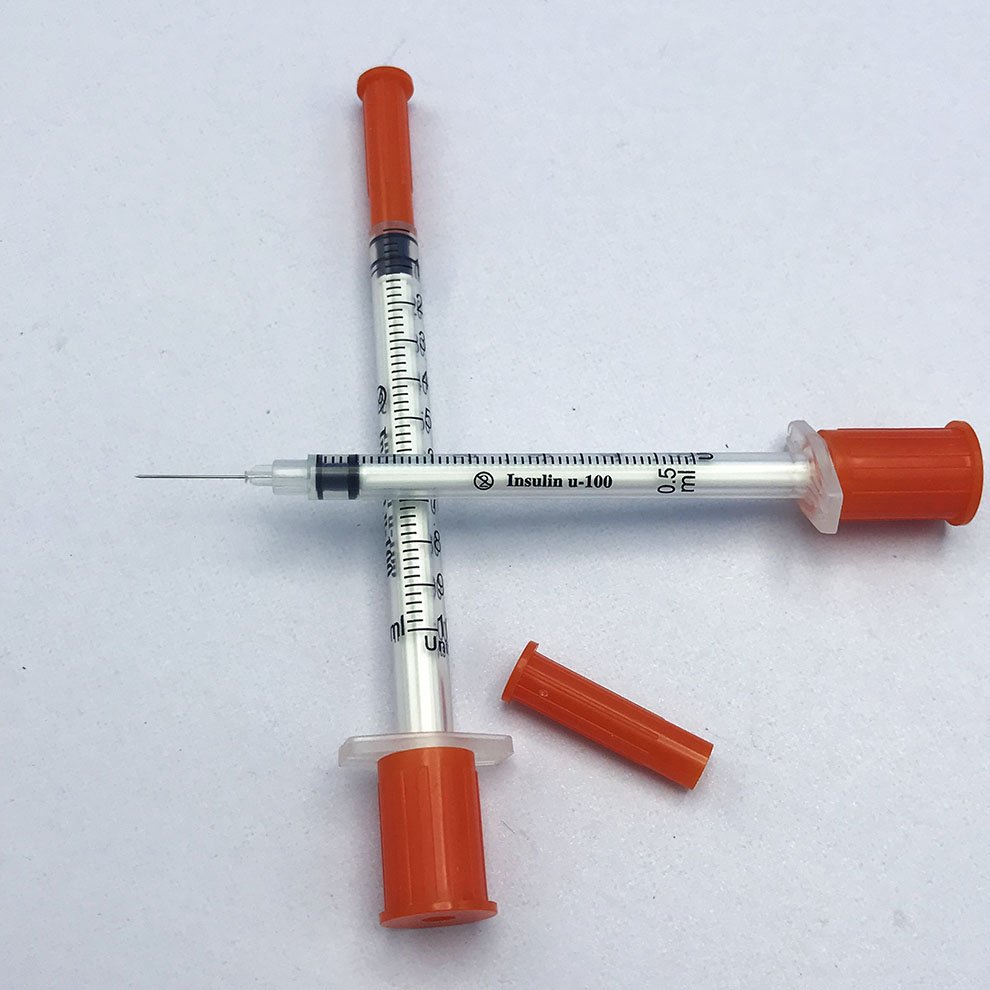Medical Disposable Insulin Syringe With 0.3ml 0.5ml 1ml For Sale