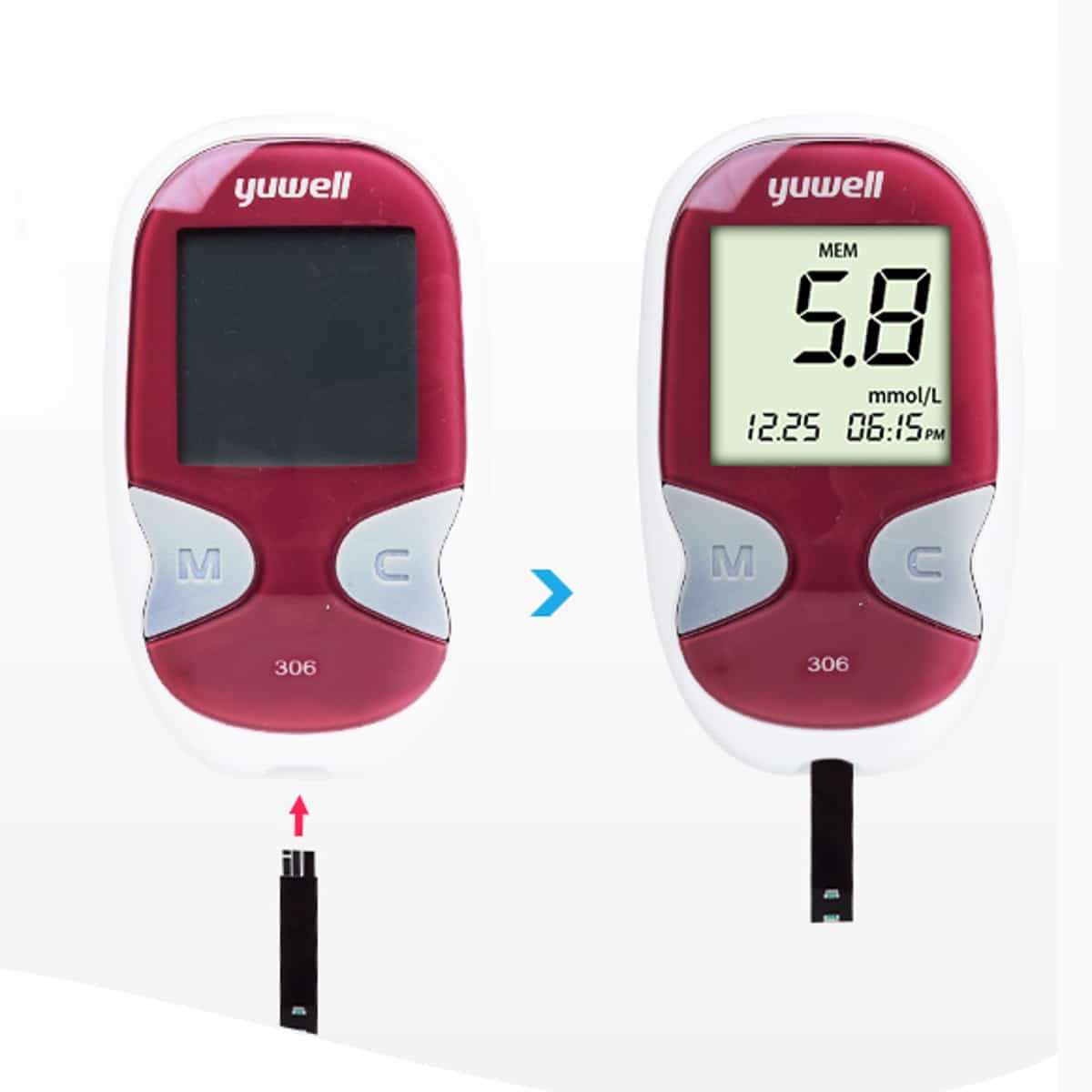 New Blood Glucose Meter Monitor Diabetes Glucometer Blood Sugar Level ...
