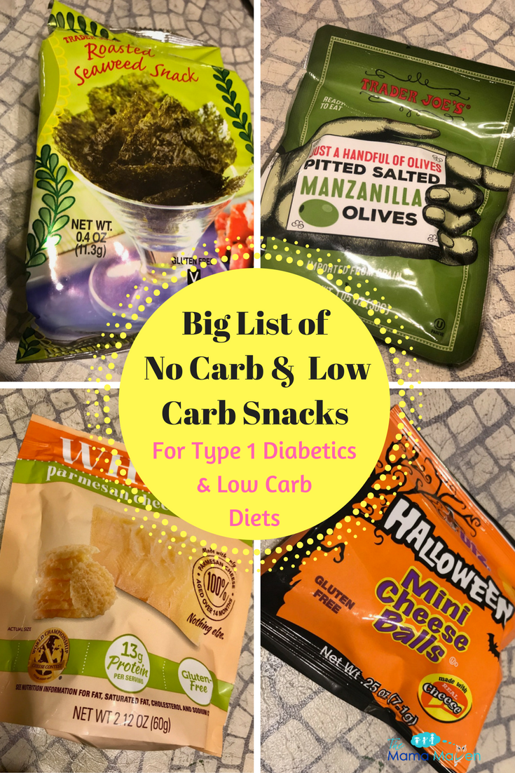 No Carb &  Low Carb Snacks for Type 1 Diabetic Kids or ...