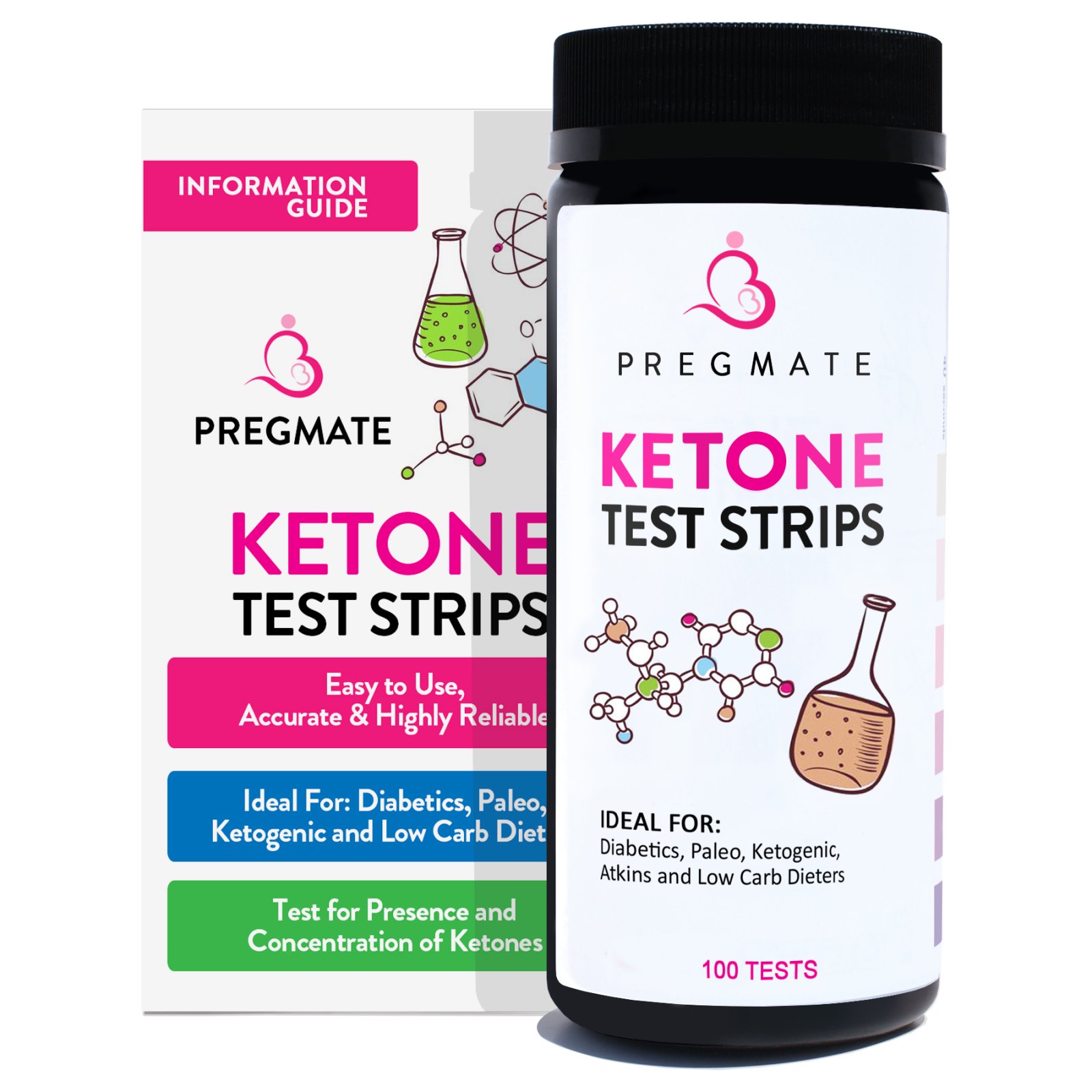 PREGMATE Ketone Test Strips For Diabetics Paleo Ketogenic ...