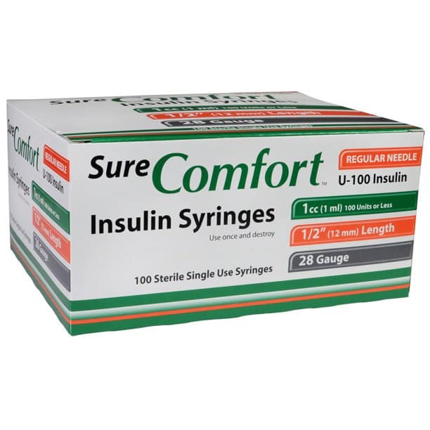 sure comfort insulin syringe