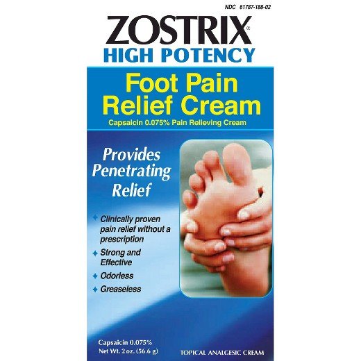 Zostrix Neuropathy Diabetic Foot Pain Relieving Cream